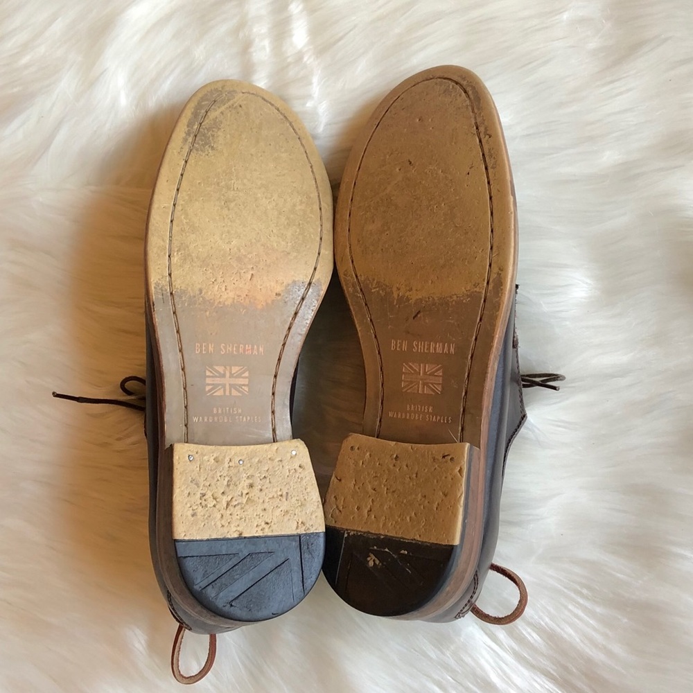 Ben Sherman Dark Brown Leather Oxfords 8 - Picture 12 of 13